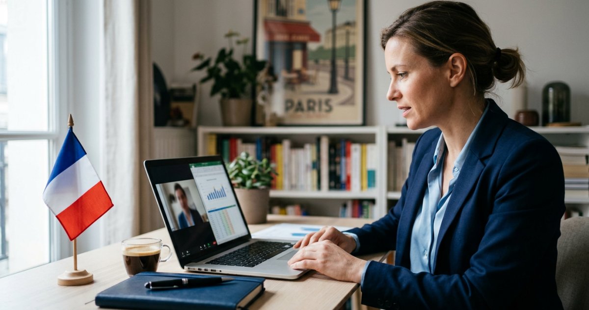 Sblocca nuove opportunità di business. Impara il francese commerciale online con simulazioni live mirate per professionisti e freelance.