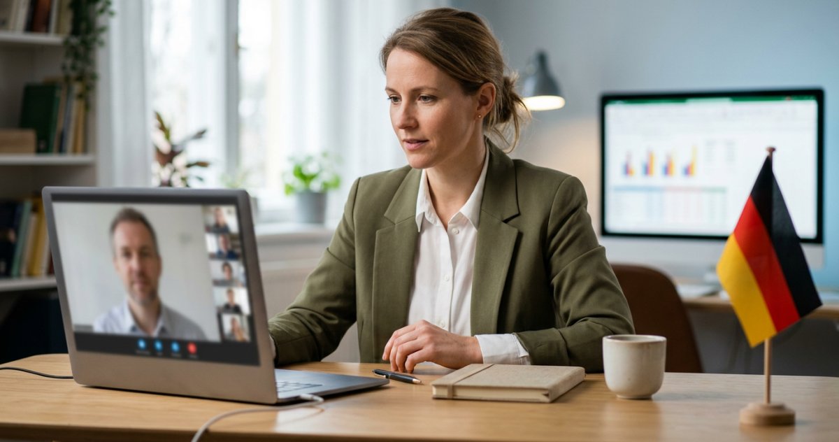 Accelera la tua crescita professionale. Impara il tedesco commerciale online con lezioni live mirate per freelance e professionisti autonomi.