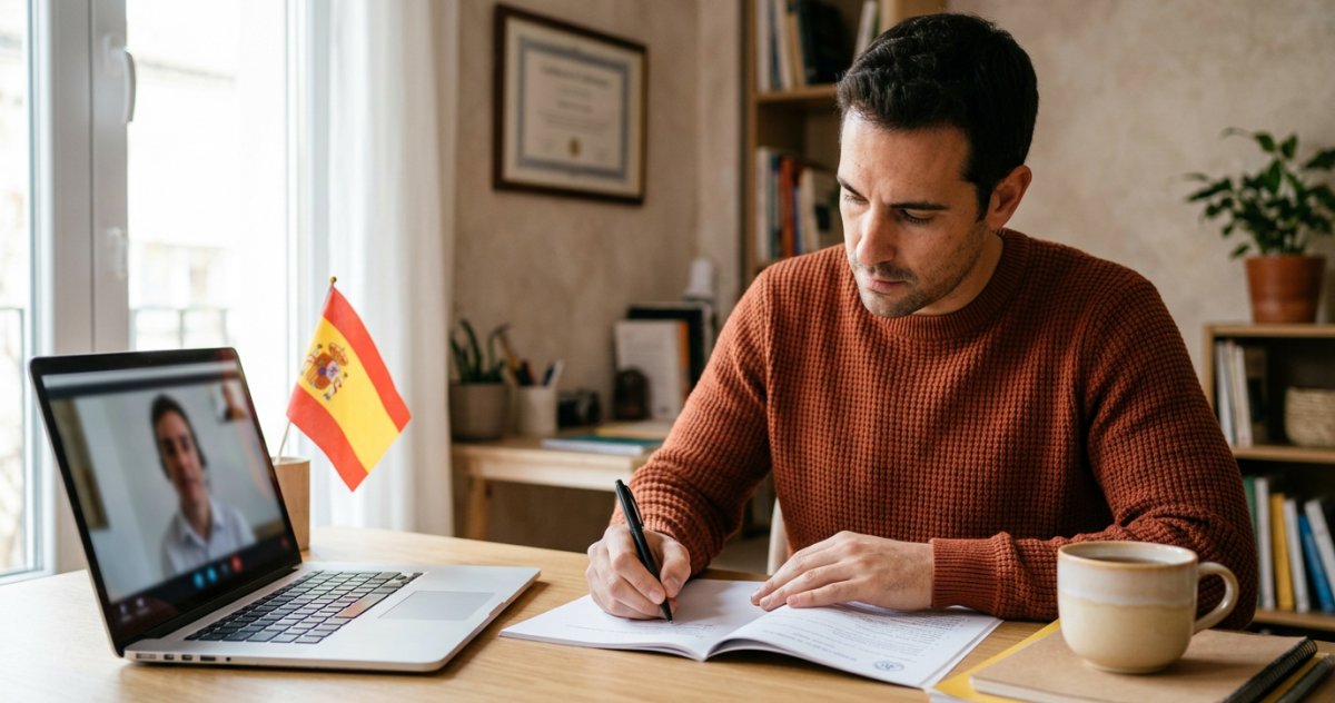 Raggiungi il tuo obiettivo in tempi brevi. Scegli il corso di spagnolo intensivo online live con simulazioni e programmi 100% su misura.